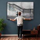 Banksy Girl with Butterflies Street Art Wall Art Canvas by MyGreatCanvas | Canvas Wall Art Prints | Photo Prints & Wall Decor