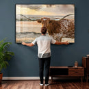 Texas Longhorn Wall Art Canvas Print, Western Ranch Bull by MyGreatCanvas | Canvas Wall Art Prints | Photo Prints & Wall Decor