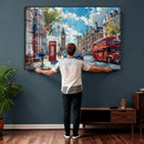 London City Street Wall Art Canvas Print, Big Ben & Red Bus by MyGreatCanvas | Canvas Wall Art Prints | Photo Prints & Wall Decor
