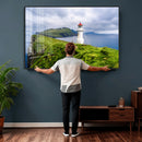 Cliffside Lighthouse Wall Art Canvas Print – Coastal by MyGreatCanvas | Canvas Wall Art Prints | Photo Prints & Wall Decor