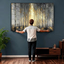 Abstract Birch Forest Wall Art Canvas Print – Modern Gold by MyGreatCanvas | Canvas Wall Art Prints | Photo Prints & Wall Decor
