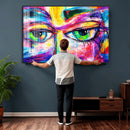 Colorful Abstract Face Wall Art Canvas Print – Modern Pop by MyGreatCanvas | Canvas Wall Art Prints | Photo Prints & Wall Decor