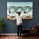 Funny Seagull Wall Art Canvas Print Beach Birds With by MyGreatCanvas | Canvas Wall Art Prints | Photo Prints & Wall Decor