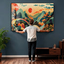 Yayoi Kusama Boho Mountain Landscape Large Wall Art, by MyGreatCanvas | Canvas Wall Art Prints | Photo Prints & Wall Decor