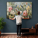 Vintage Birds and Flowers Wall Art Canvas Print, Botanical by MyGreatCanvas | Canvas Wall Art Prints | Photo Prints & Wall Decor