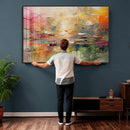 Colorful Abstract Canvas Wall Art — Large Textured Oil by MyGreatCanvas | Canvas Wall Art Prints | Photo Prints & Wall Decor
