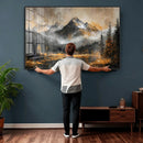 Mountain Lake Canvas Wall Art — Rustic Forest Landscape by MyGreatCanvas | Canvas Wall Art Prints | Photo Prints & Wall Decor