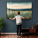 Wildflower Meadow Oil Painting Canvas — Daisy Lavender by MyGreatCanvas | Canvas Wall Art Prints | Photo Prints & Wall Decor