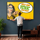 Pop Art Print Bathroom Sign Wall Art Canvas Print — Funny by MyGreatCanvas | Canvas Wall Art Prints | Photo Prints & Wall Decor