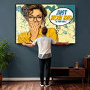Pop Art Print Bathroom Sign Wall Art Canvas Print — Funny by MyGreatCanvas | Canvas Wall Art Prints | Photo Prints & Wall Decor