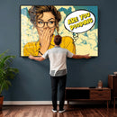 Pop Art Print Bathroom Sign Wall Art Canvas Print — Funny by MyGreatCanvas | Canvas Wall Art Prints | Photo Prints & Wall Decor