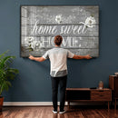 Home Sweet Home Sign Wall Art Canvas Print, Floral Farmhouse by MyGreatCanvas | Canvas Wall Art Prints | Photo Prints & Wall Decor