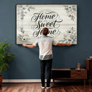 Home Sweet Home Wall Art Canvas Print, Floral Farmhouse by MyGreatCanvas | Canvas Wall Art Prints | Photo Prints & Wall Decor