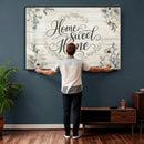 Home Sweet Home Wall Art Canvas Print, Floral Farmhouse by MyGreatCanvas | Canvas Wall Art Prints | Photo Prints & Wall Decor