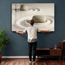 Zen Garden Stone Sand Canvas | Japanese Rock Garden Wall Art by MyGreatCanvas | Canvas Wall Art Prints | Photo Prints & Wall Decor