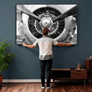 Vintage Propeller Plane Wall Art Canvas Print, Black and by MyGreatCanvas | Canvas Wall Art Prints | Photo Prints & Wall Decor