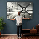 Vintage Airplane Wall Art Canvas Print, Black and White by MyGreatCanvas | Canvas Wall Art Prints | Photo Prints & Wall Decor