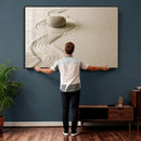 Zen Garden Stone Sand Canvas | Japanese Rock Garden Wall Art by MyGreatCanvas | Canvas Wall Art Prints | Photo Prints & Wall Decor