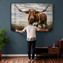 Texas Longhorn Canvas Wall Art Western Bull Desert Moody by MyGreatCanvas | Canvas Wall Art Prints | Photo Prints & Wall Decor