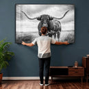Texas Longhorn Canvas Wall Art Western Bull Desert Moody by MyGreatCanvas | Canvas Wall Art Prints | Photo Prints & Wall Decor