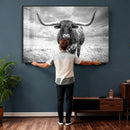 Texas Longhorn Canvas Wall Art Western Bull Desert Moody by MyGreatCanvas | Canvas Wall Art Prints | Photo Prints & Wall Decor