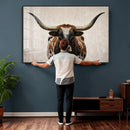 Texas Longhorn Canvas Wall Art Western Bull Desert Moody by MyGreatCanvas | Canvas Wall Art Prints | Photo Prints & Wall Decor
