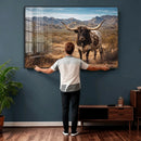 Texas Longhorn Canvas Wall Art Western Bull Desert Moody by MyGreatCanvas | Canvas Wall Art Prints | Photo Prints & Wall Decor