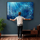 School of Fish Canvas Print | Blue Ocean Underwater Wall Art by MyGreatCanvas | Canvas Wall Art Prints | Photo Prints & Wall Decor