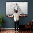 Vintage Sailboat Wall Art Canvas Print, Black and White by MyGreatCanvas | Canvas Wall Art Prints | Photo Prints & Wall Decor