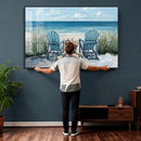 Beach Canvas Wall Art Coastal Adirondack Chairs Ocean by MyGreatCanvas | Canvas Wall Art Prints | Photo Prints & Wall Decor