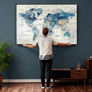 Watercolor World Map Canvas Wall Art Print – Abstract by MyGreatCanvas | Canvas Wall Art Prints | Photo Prints & Wall Decor