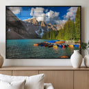 Moraine Lake 3-Panel Wall Art, Majestic Mountain and Lake by MyGreatCanvas | Canvas Wall Art Prints | Photo Prints & Wall Decor
