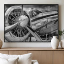 Vintage Antique Airplane Wall Art Canvas Print