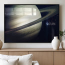 Framed Saturn Wall Art Canvas Print
