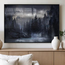 Night Landscape and Trees Wall Art Canvas Print