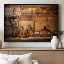 Rustic Whiskey and Barrel Canvas Print by MyGreatCanvas | Canvas Wall Art Prints | Photo Prints & Wall Decor
