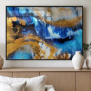 Blue Orange Marble Fluid Effect Canvas Wall Art Print by MyGreatCanvas | Canvas Wall Art Prints | Photo Prints & Wall Decor