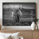 Fluffy Cattle Wall Art Print, Highland Cow Canvas, Framed by MyGreatCanvas | Canvas Wall Art Prints | Photo Prints & Wall Decor