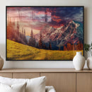 Mountain and Daylight Red Sunset Wall Art Canvas Print by MyGreatCanvas | Canvas Wall Art Prints | Photo Prints & Wall Decor