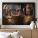 Wine and Barrels Wall Art Canvas Print by MyGreatCanvas | Canvas Wall Art Prints | Photo Prints & Wall Decor