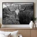 Western Home Wall Art Canvas Print, Framed Texas Longhorn by MyGreatCanvas | Canvas Wall Art Prints | Photo Prints & Wall Decor