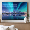 Northern Lights above Mountain Wall Art, Northern Lights