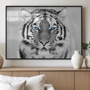 Black and White Tiger Wall Art Animal Canvas Print