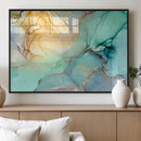 Green Marble Fluid Effect Wall Art Abstract Canvas Wall Art by MyGreatCanvas | Canvas Wall Art Prints | Photo Prints & Wall Decor