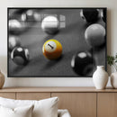 Wall Art Pool Table and Balls Canvas Print by MyGreatCanvas | Canvas Wall Art Prints | Photo Prints & Wall Decor