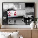 Aces Poker Art Poker Game Wall Art Canvas Print