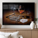 Whiskey Cigar Wall Art Canvas Print Kitchen Wall