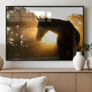 Horse at Sunset Wall Art Animal Canvas Print