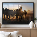 Horse Herd Wall Art Animal Canvas Print