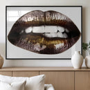 Close Up Lips Wall Art Canvas Print
